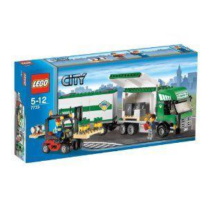 【LEGO(レゴ) シティ】 シティの町 トラックとフォークリフト 7733