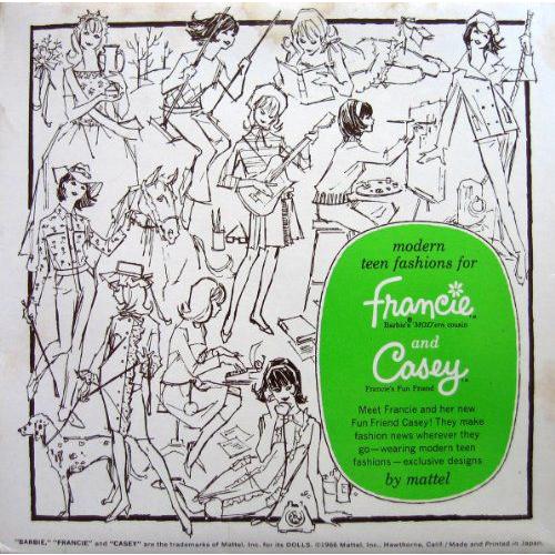 Barbie(バービー) FRANCIE & CASEY ”Slumber Number” Teen ファッション 洋服 & アクセサリー (1966 Ma |  | 03