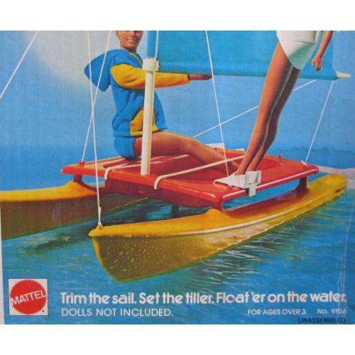 Barbie(バービー) SUNSAILER Catamaran - SAIL ボート / ”Real” Hobie Cat Features (1975 Mattel Hawt |  | 01