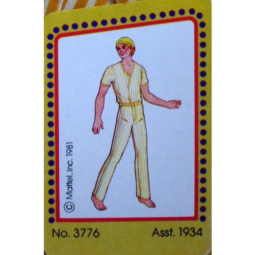 ビンテージ Barbie(バービー) KEN(ケン) ファッション コレクション - パジャマ & スリッパ #3776 (1980 |  | 02