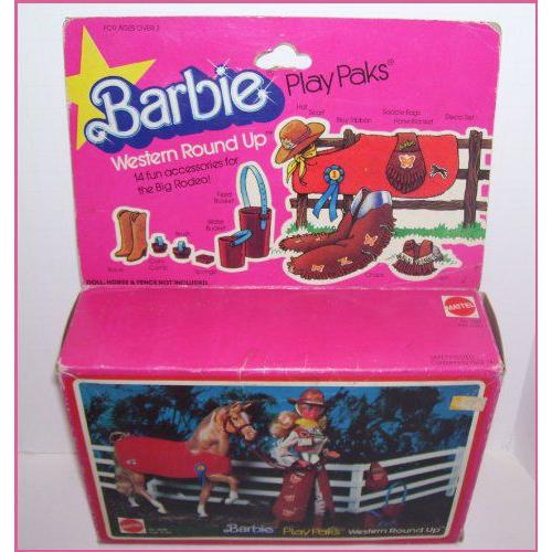 ビンテージ 1981 バービー人形 Play Pak - Western Round Up | 