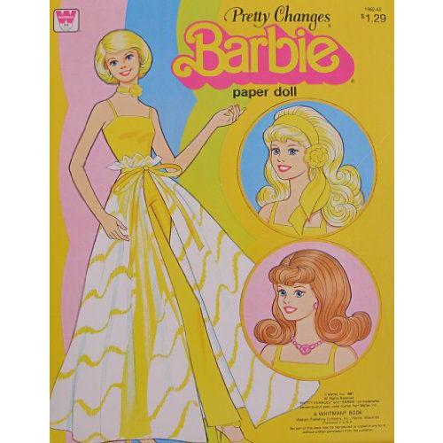 PRETTY CHANGES Barbie(バービー) Paper 人形 Book (1981 Whitman) | 