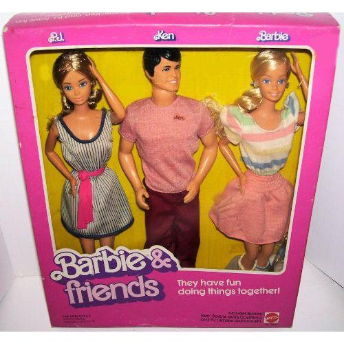 1982 ビンテージ Barbie(バービー) & Friends PJ KEN(ケン) Barbie(バービー) 3 人形 ギフトセット | 