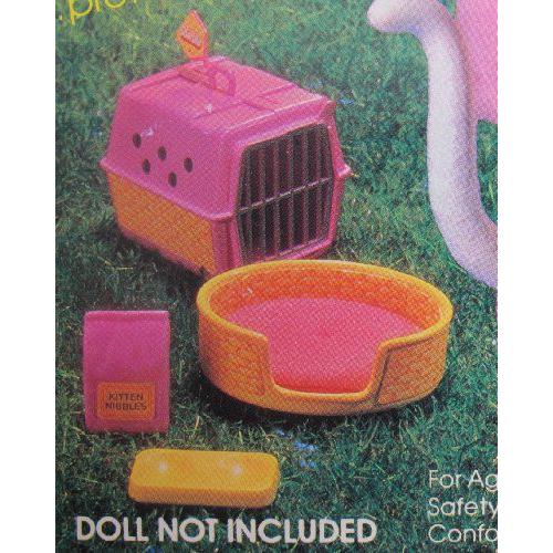 ビンテージ バービー人形's FLUFF Poseable KITTEN Cat / SCRATCHING POST， Carrier & More! (1982 Matt |  | 02