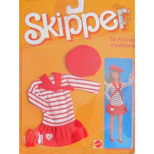 Barbie(バービー) スキッパー So Active ファッション / Red & ホワイトドレス， TAM (Beret/Cap) & Pair | 