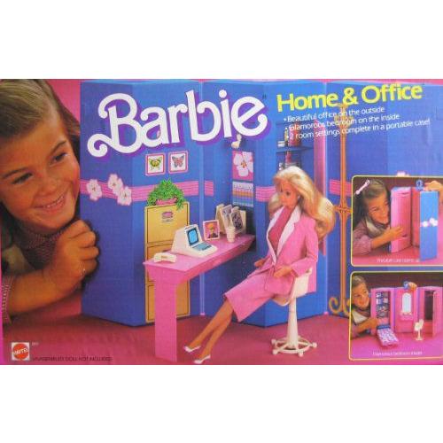 Barbie(バービー) HOME & OFFICE Play Set - 2 Room Setting / Portable Case (1984 Mattel Hawthorne) | 