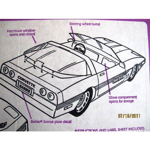 Barbie(バービー) ULTRA VETTE Convertible CORVETTE Car Vehicle (1985 Mattel Hawthorne) |  | 03