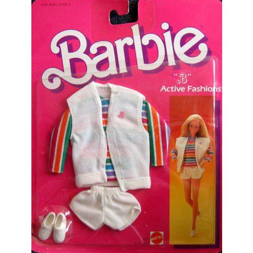 Barbie(バービー) ”B” Active ファッション - Green ＆ Yellow - Circa 1985 | 