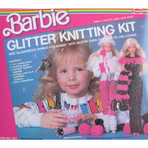 ビンテージ Barbie(バービー) GLITTER KNITTING KIT / Easy To Use LOOM & GLITTER YARN (1986) | 