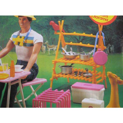 Barbie(バービー) ANIMAL CARE JUNGLE ADVENTURE Playset / 47 Pieces & Diorama (1987 Arco Toys， Matt |  | 01