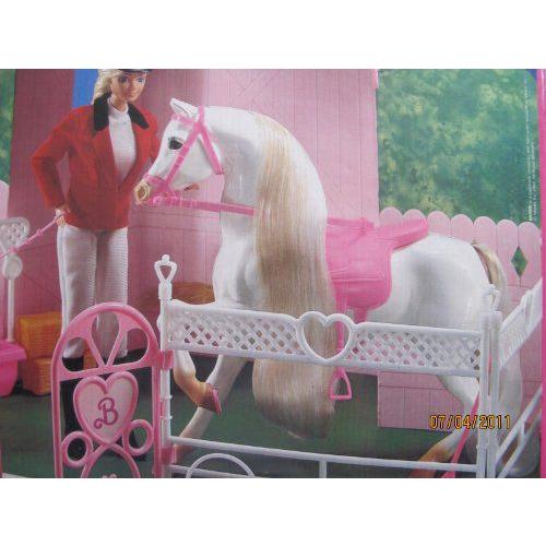 Barbie(バービー) BLINKING BEAUTY CORRAL Playset ”HORSE STABLE” / Diorama (1987 Arco Toys， Matte |  | 01