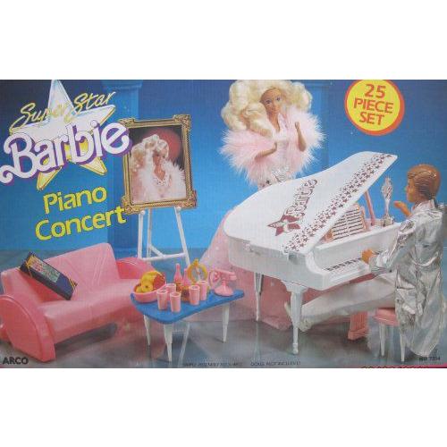 Super Star Barbie(バービー) PIANO CONCERT 25 Piece Playset / Baby Gr＆ Piano & MORE! (1988 Arco To | 