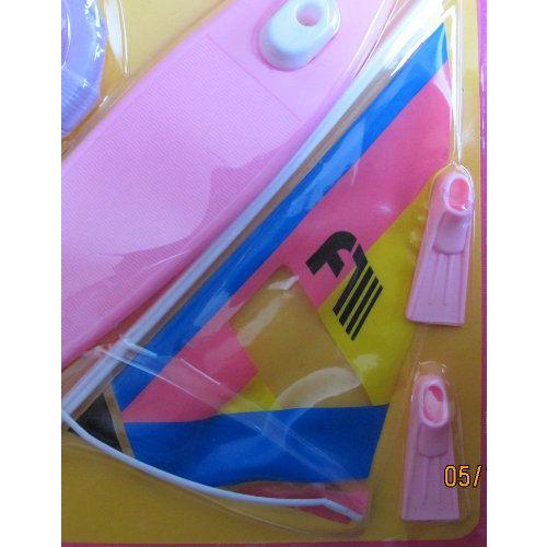 Barbie(バービー) SEASIDE FUN Playset - SEA SIDE Set / WIND SURFING SAIL ボート & MORE! (1988 Arco |  | 01