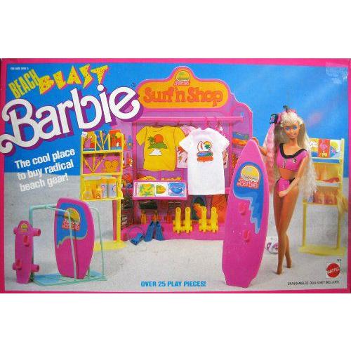 Beach Blast Barbie(バービー) Surf 'n Shop Playset 25+ Play Pieces (1989 Mattel Hawthorne) | 