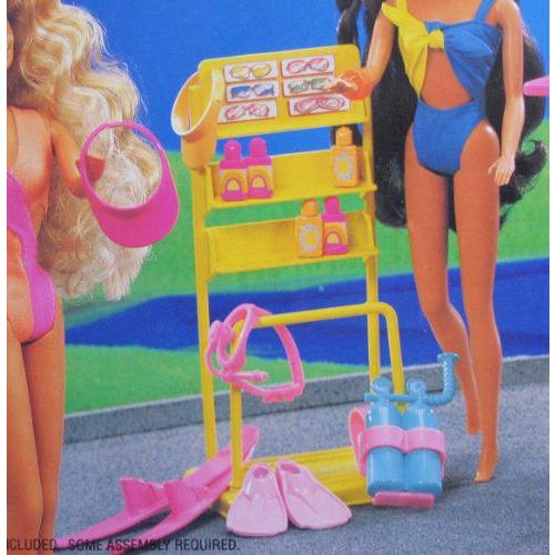 Wet 'n Wild Barbie(バービー) Lifeguard St＆ Playset / 20+ Pieces (1989 Mattel Hawthorne) |  | 02