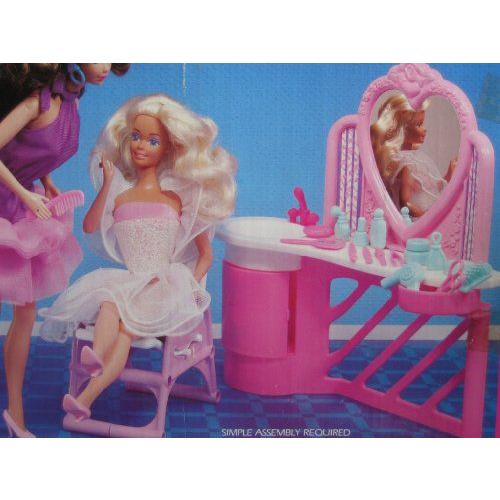 Dance Magic Barbie(バービー) BEAUTY SALON Playset / Vanity & アクセサリー! (1989 Arco Toys， Matte |  | 01