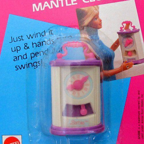 Barbie(バービー) Action Accents MANTLE CLOCK - Wind Up & H＆S Turns & PENDULUM Swings! (1989 Arco