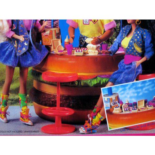 All アメリカン Barbie(バービー) HAMBURGER ST＆ Playset / Tomato STOOLS， Rotating SNACK CAROUSEL & |  | 01