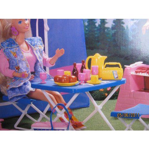All アメリカン Barbie(バービー) CAMPING Playset / Tent， Sleeping Bag & MORE! (1991 Arco Toys， Ma |  | 01