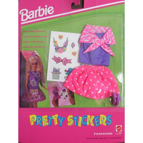 Barbie(バービー) PRETTY STICKERS ファッション (Pink & Purple) Easy To Dress (1992) | 