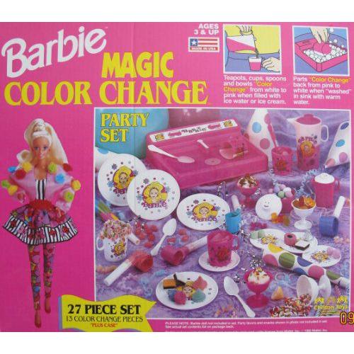 Barbie(バービー) Magic COLOR CHANGE PARTY SET 27 Piece CHILD SIZE Set & ”CASE” (1992) | 