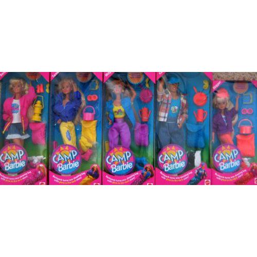 Set of 5 CAMP バービー人形 / Teresa， Midge， KEN(ケン)， スキッパー & バービー人形 (1993) | 