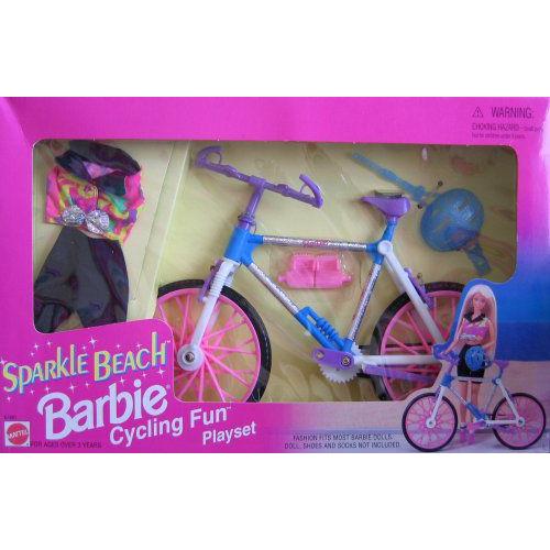 Barbie(バービー) Sparkle Beach Cycling Fun Playset / Biking 洋服 & MORE! (1995 Arcotoys， Mattel)