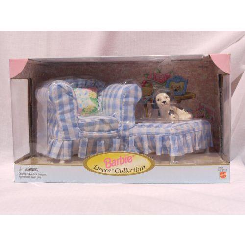 Barbie(バービー) Decor コレクション Upholstered Chair / Pillow ＆ Ottoman / Dog (1998) | 