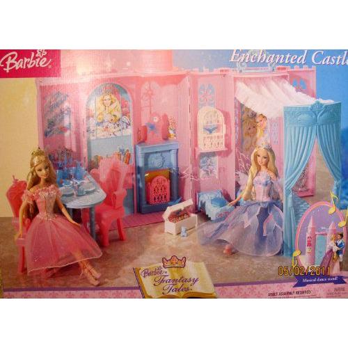 Barbie(バービー) Fantasy Tales ENCHANTED CASTLE Playset PALACE / MUSICAL Dance St＆， CANOPY Bed & | 