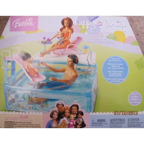 Barbie(バービー) Happy Family SPLASH 'N SLIDE POOL Playset / SLIDE， DECK & More! (2004 Mattel Can | 