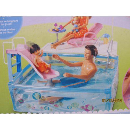 Barbie(バービー) Happy Family SPLASH 'N SLIDE POOL Playset / SLIDE， DECK & More! (2004 Mattel Can |  | 02