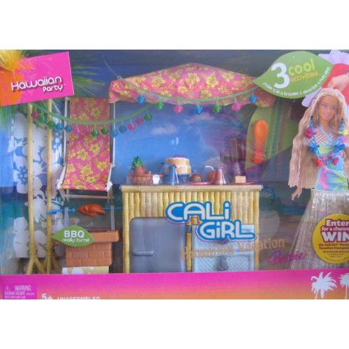 Barbie(バービー) Cali Girl HAWAIIAN VACATION PARTY Playset / 3 Activities & MORE! (2005) | 