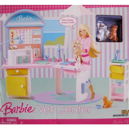 Barbie(バービー) VET CENTER Playset / EXAM COUNTER， DOG， CAT & More! (2008 Mattel Canada) | 