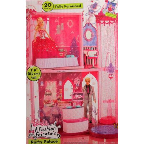Barbie(バービー) A ファッション Fairytale PARTY PALACE 20+ Piece - Castle / Working Elevator， Fur