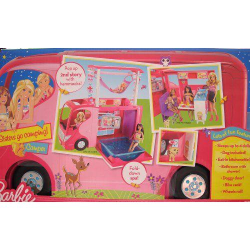 Barbie(バービー) SISTERS GO CAMPING CAMPER / Pop UP 2nd STORY & 2 HAMMOCKS， SPA， DOG & More! (20 | 