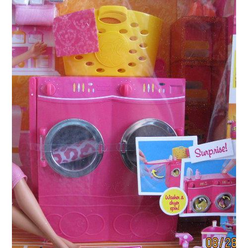 Barbie(バービー) SPIN to CLEAN LAUNDRY ROOM Playset / バービー人形， Spinning Washer & Dryer， & M |  | 01