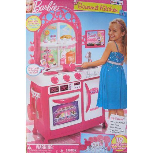 Barbie(バービー) GOURMET KITCHEN Over 3.5 Ft Tall CHILD SIZE Playset / 19 アクセサリー， SOUNDS， | 
