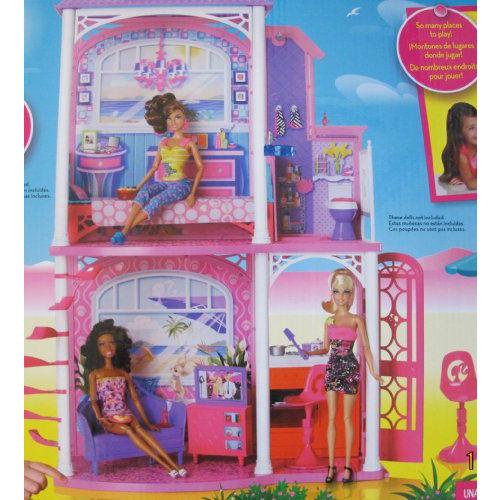 Barbie(バービー) ULTIMATE BEACH HOUSE PARTY 30+ Piece Playset FULLY FURNISHED HOME / 人形， POOL， |  | 01