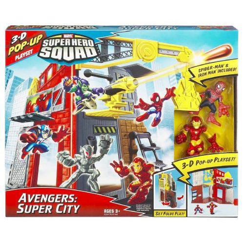 マーベル スーパーヒーロー Squad Mini Playセット - Superhero City Spidey & アイアンマン |  | 01
