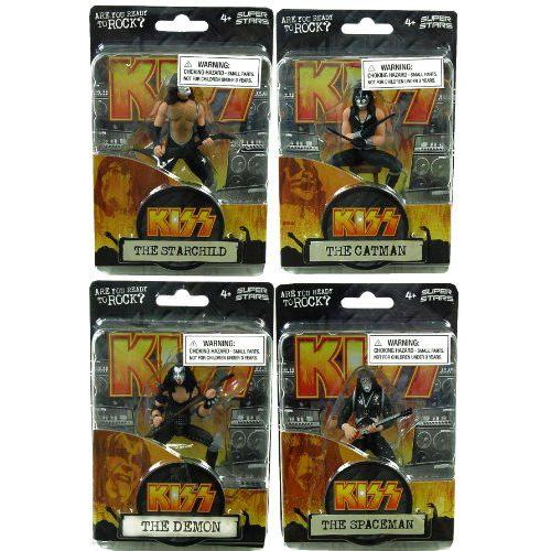 KISS（キッス） 4.5インチ アクションフィギュア 4体セット : ワールド