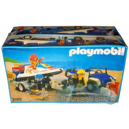 Playmobil(プレイモービル) ブルージープ with スピードボート (3198)
