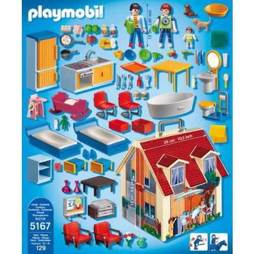 ミニチュアドールハウス⑨ Playmobil(プレイモービル) ドールハウスキャリングセット 5167
