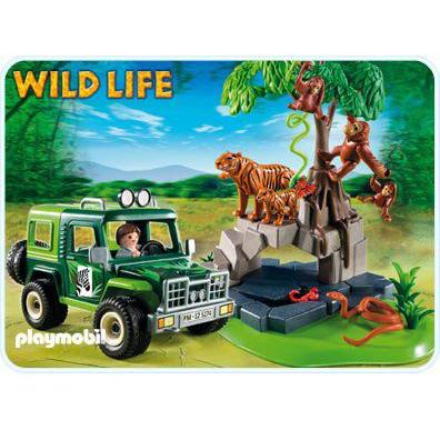 Playmobil(プレイモービル) 5416 ジャングル Animals with Researcher and Off-Road Vehicle