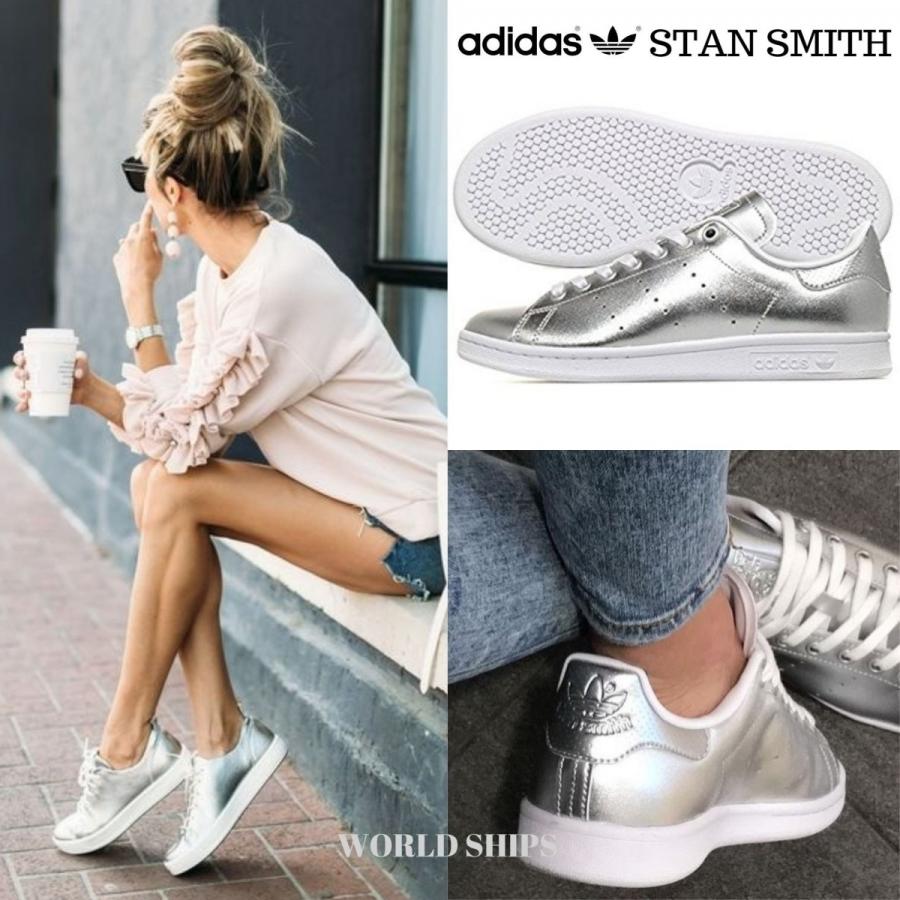 スタンスミス アディダス スニーカー adidas Originals Stan Smith シルバー :adidas-05:WORLD