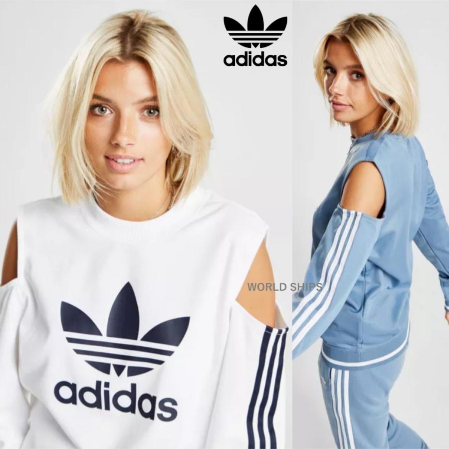 アディダス Adidas Originals レディース ショルダー カット トレーナー スウェット トップス 海外限定 正規品 Adidas 324 World Ships 通販 Yahoo ショッピング