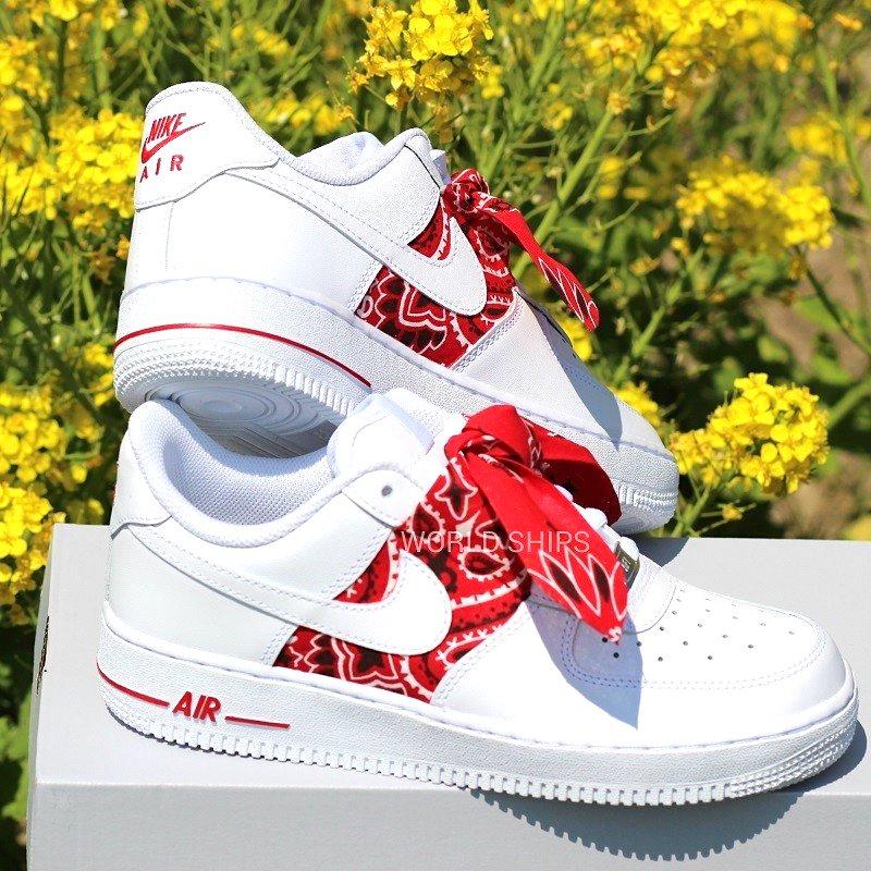 1足限定 ナイキ エアフォース1 メンズ エアフォースワン レディース ナイキ スニーカー メンズ Nike Air Force 1 バンダナ Bandana 25cm Nike 638sale World Ships 通販 Yahoo ショッピング