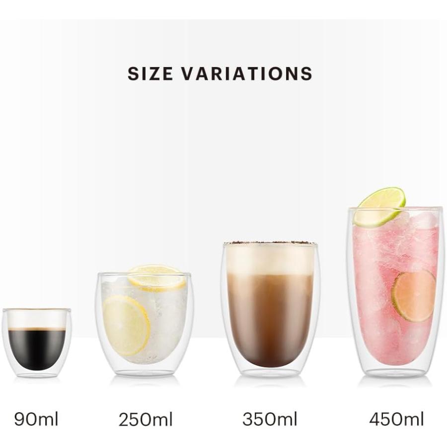 bodum   ボダム　耐熱ガラス　3セット bodum（ボダム） グラス おしゃれ ダブルウォールグラス 公式