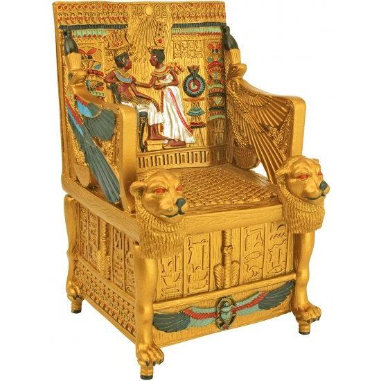 Design Toscano King Tut's Golden Throne Treasure Box ツタンカーメン