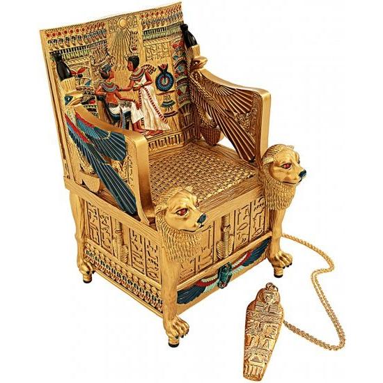 Design Toscano King Tut's Golden Throne Treasure Box ツタンカーメン_1