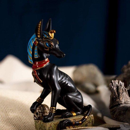 Pacific Giftware 古代エジプト神アヌビス 座るポーズ 樹脂フィギュア_6